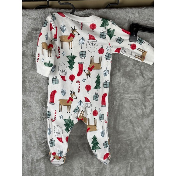 Just One You by Carters Baby Boys Girls Christmas Reindeer Pajamas 3M - Picture 7 of 9